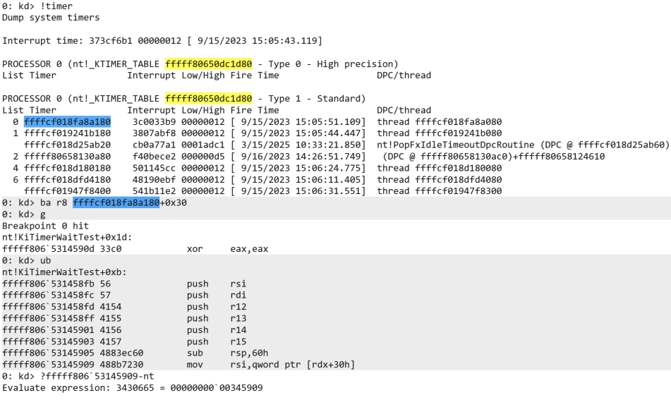 Setting an access breakpoint on the encrypted DPC
