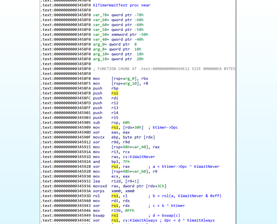 Reversing the decryption algorithm of the DPC