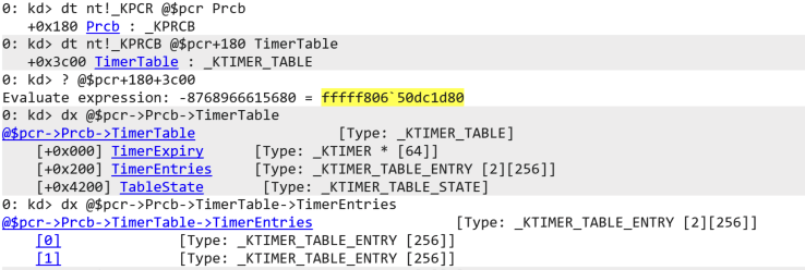 @$pcr-&gt;Prcb.TimerTable.TimerEntries