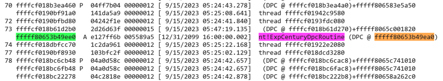 ExpCenturyDpcRoutine timer entry